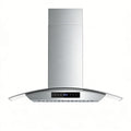 Wall Mount Range Hood 30 inch, 1200 CFM High Suction Kitchen Vent Hood, Energy Saving DC Motor, 8-Speed Fan, Ducted/Ductless Convertible, Memory Function & Delay Shutoff, Tempered Glass