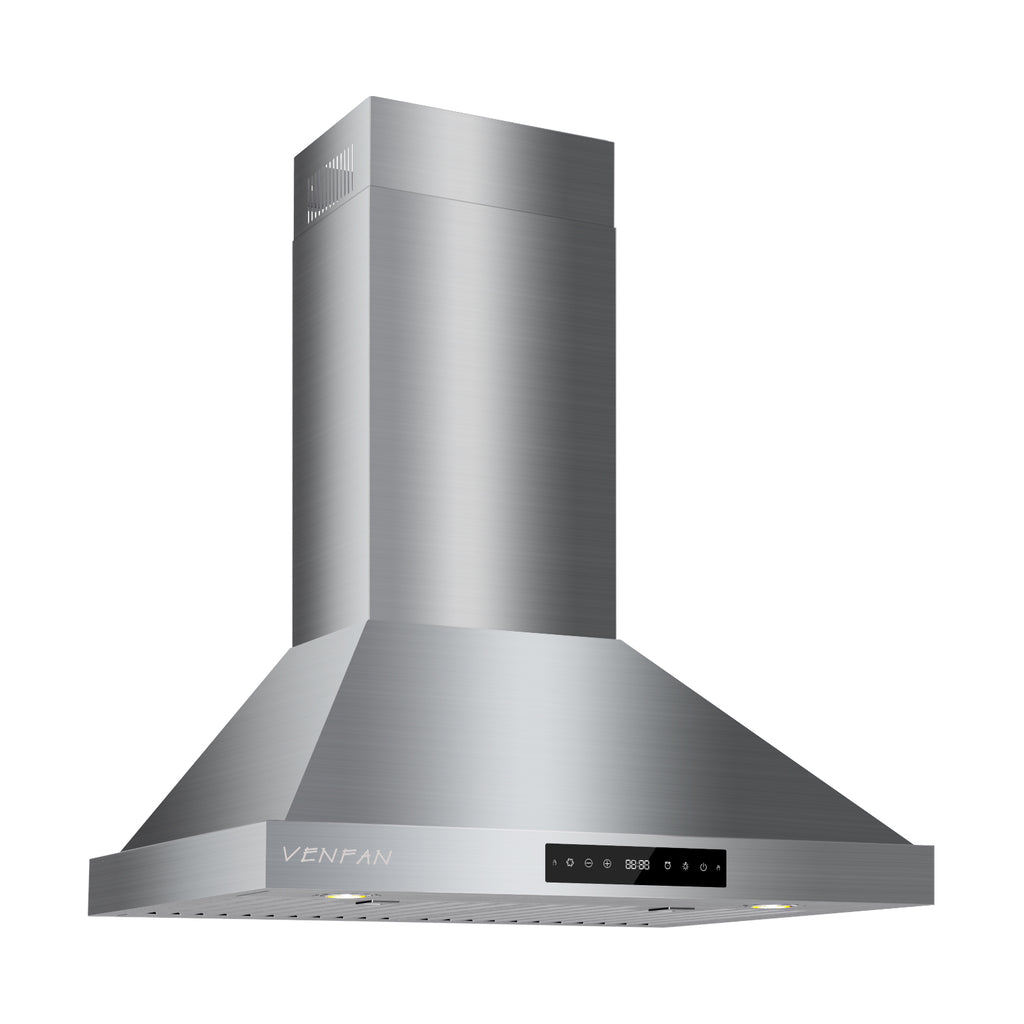 1200 CFM Wall Mount 30 Inch Range Hood – Stainless Steel Kitchen Vent Hood with Gesture Control, 8-Speed Fan, Delay Shut-Off Timer, Ducted/Ductless Convertible, Charcoal Filter Included