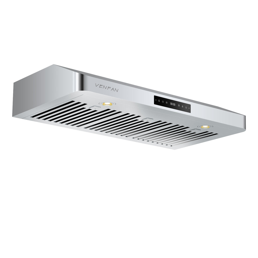 Under Cabinet Range Hood 36 Inch, 1200 CFM Ultra Powerful Suction Kitchen Hood with Gesture Sensing & 4-Speed Touch Control, Dishwasher Safe Filters, Auto Delay Off, Stainless Steel