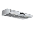 Under Cabinet Range Hood 36 Inch, 1200 CFM Ultra Powerful Suction Kitchen Hood with Gesture Sensing & 4-Speed Touch Control, Dishwasher Safe Filters, Auto Delay Off, Stainless Steel