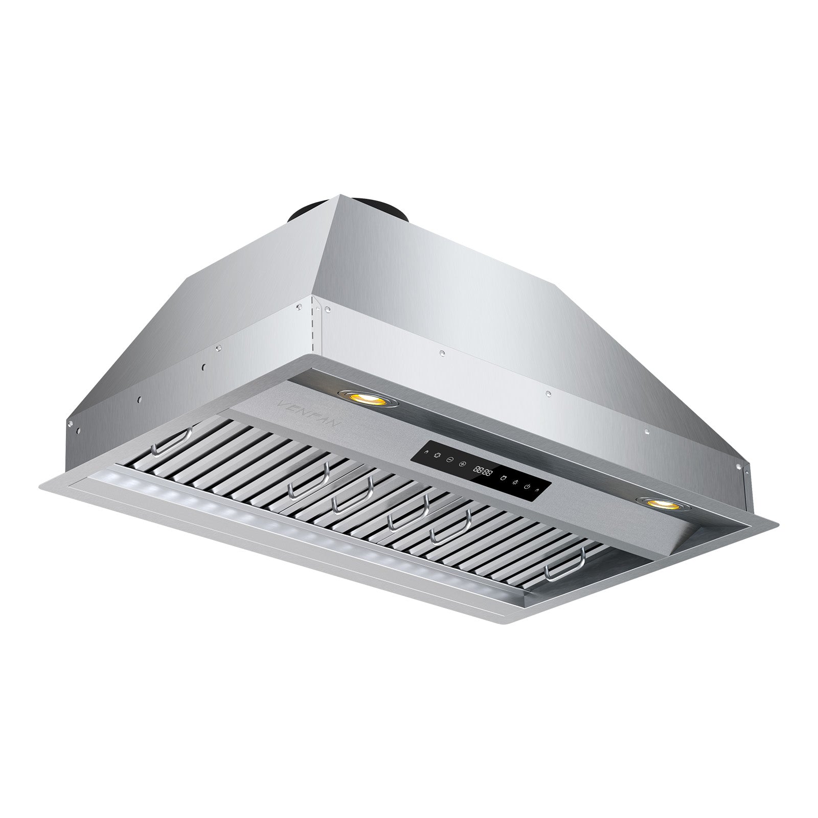 30 Inch Range Hood Insert, 1200 CFM Ultra Quiet DC Motor, Gesture & Touch Control, Ducted/Ductless Convertible, Stainless Steel Built-in Kitchen Vent Hood