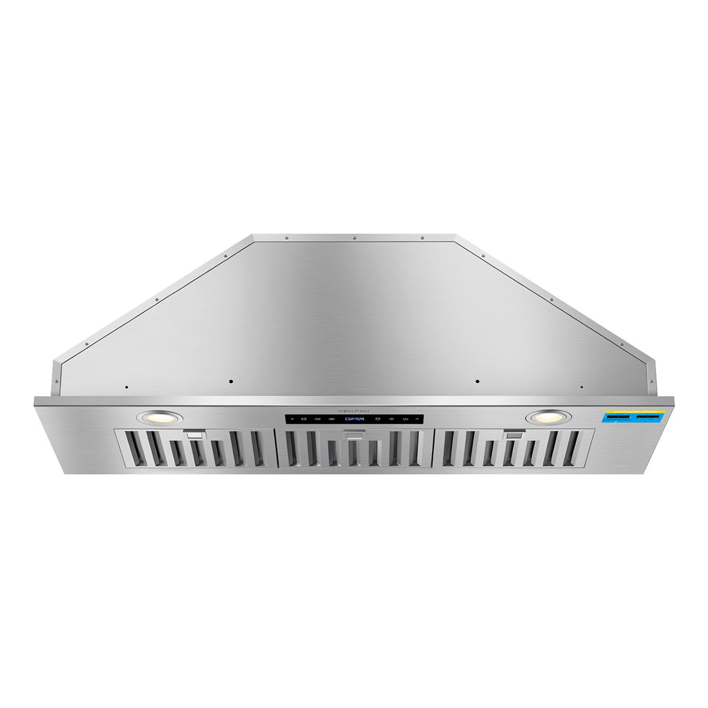 VENFAN 36 Inch Range Hood Insert with 1200 CFM Powerful Suction, 8-Speed DC Motor Built-in Kitchen Vent Hood, Gesture & Touch Control, Under Cabinet Stainless Steel Stove Hood for Heavy Duty Cooking