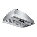36 Inch Range Hood Insert, 1200 CFM Ultra Quiet Kitchen Vent Hood, Gesture & Touch Control, Ducted/Ductless Convertible, Stainless Steel with Memory Function